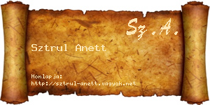 Sztrul Anett névjegykártya